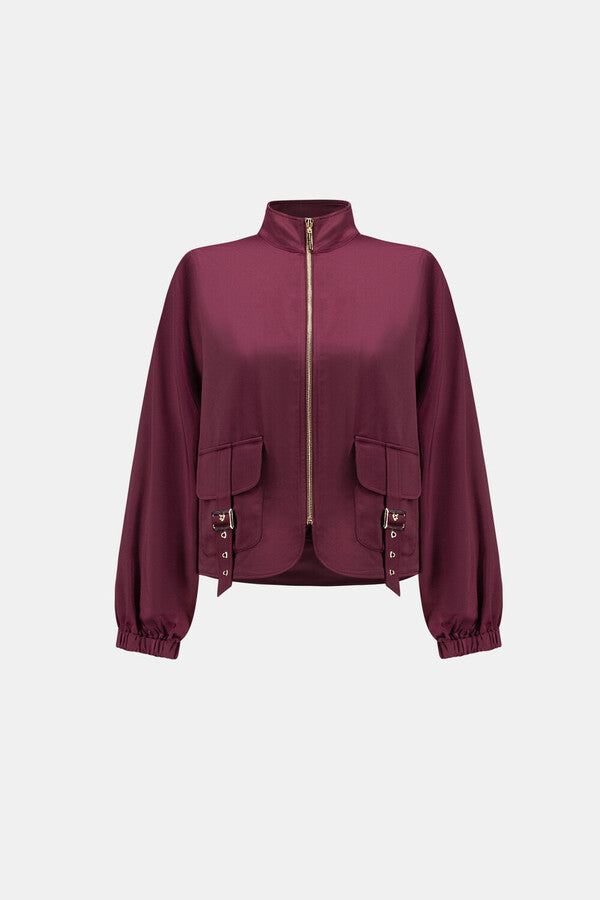 JOSEPH RIBKOFF Zippered Casual Long Sleeve Jacket Style 264939