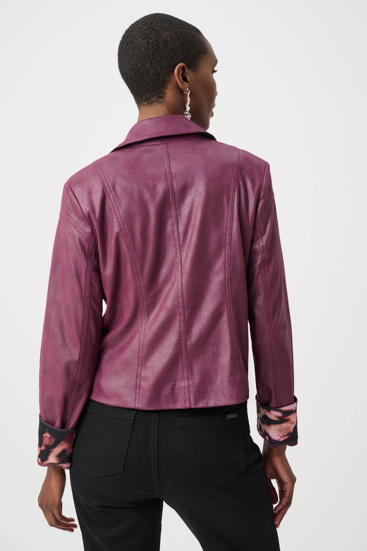 Foiled Faux Suede Fitted Jacket
263907