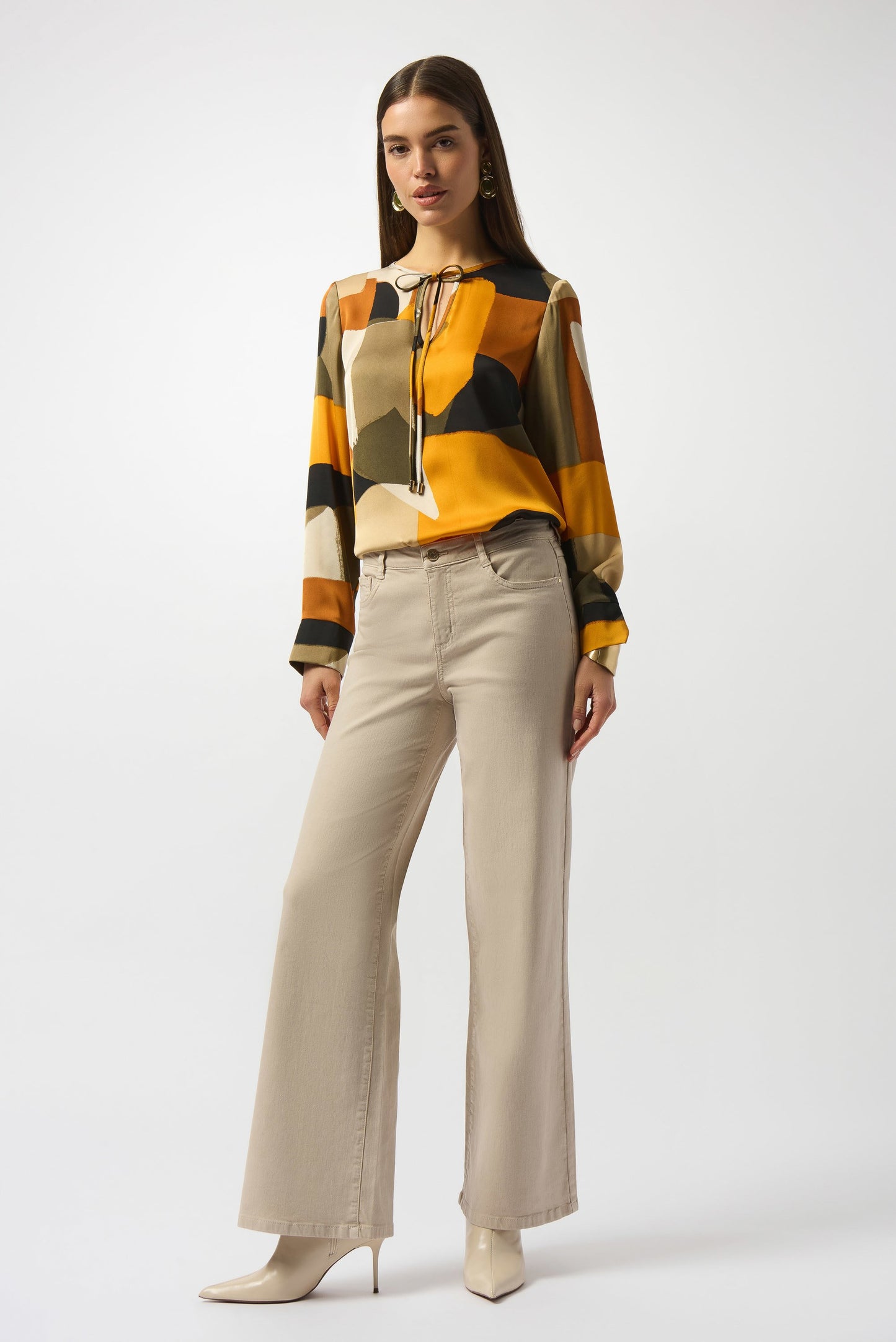Recycled Satin Abstract Print Straight Tunic
253011