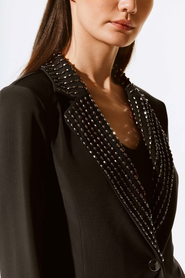 243731 Joseph ribkoff fitted embellished blazer
