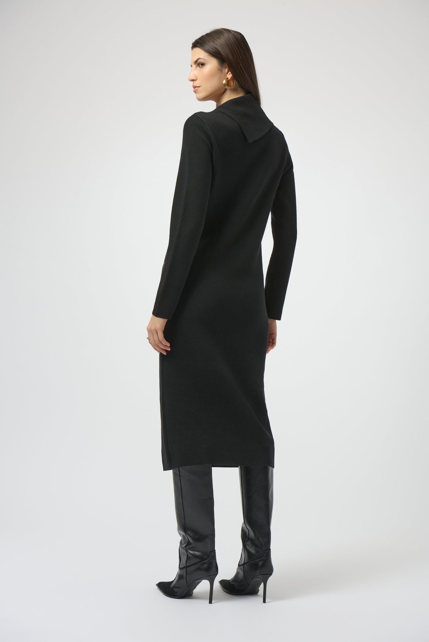 Sweater Knit Sheath Dress with Eyelet Detail
254957