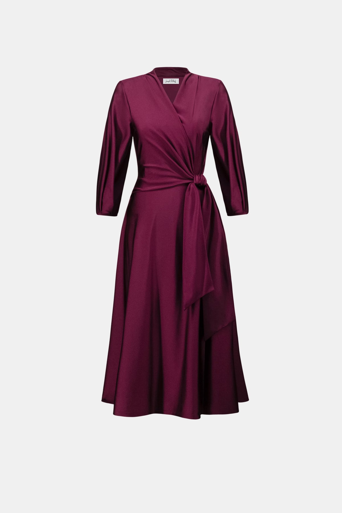 Knit Satin Flowy Wrap Dress
264070
