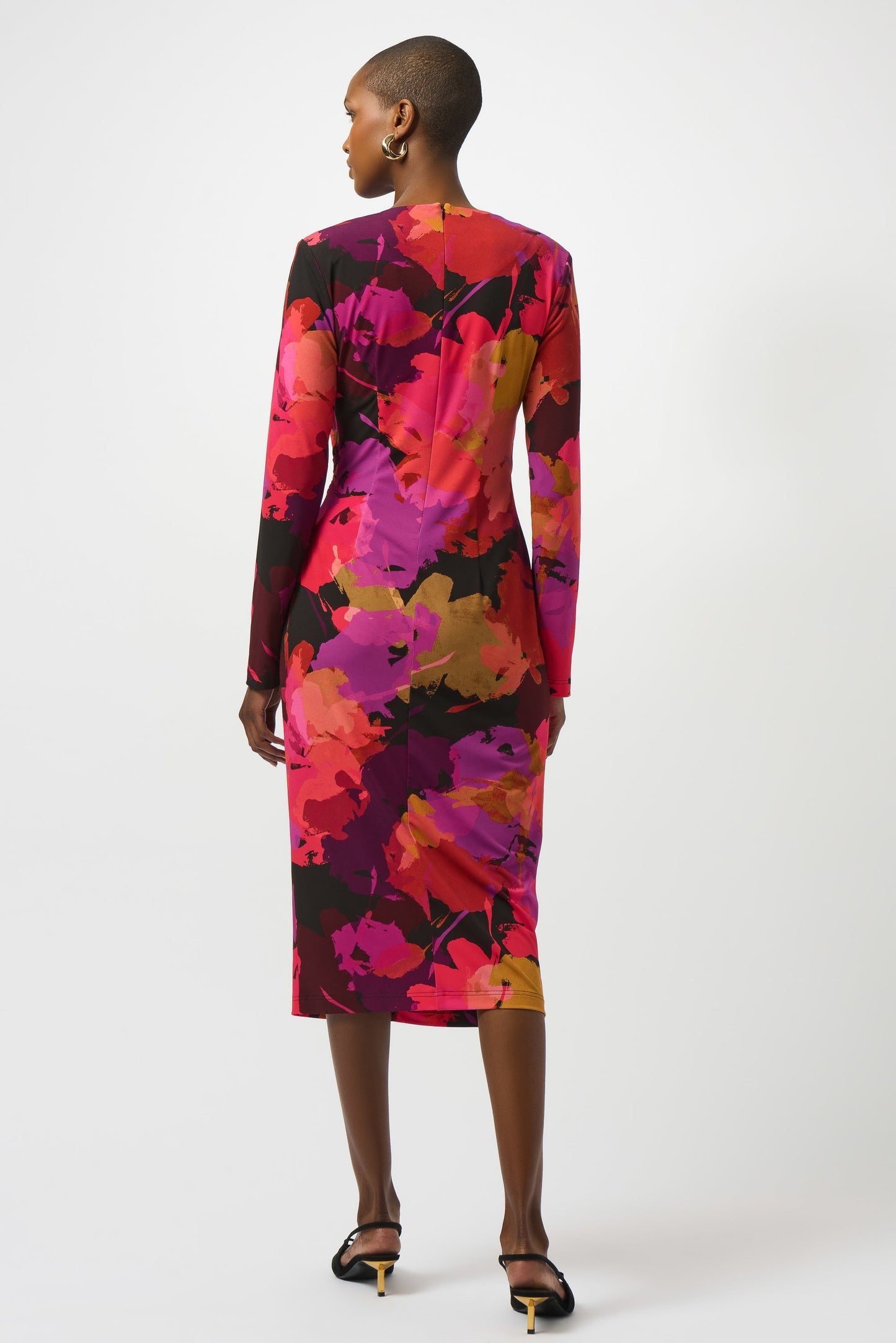 Silky Knit Floral Print Sheath Dress
253279