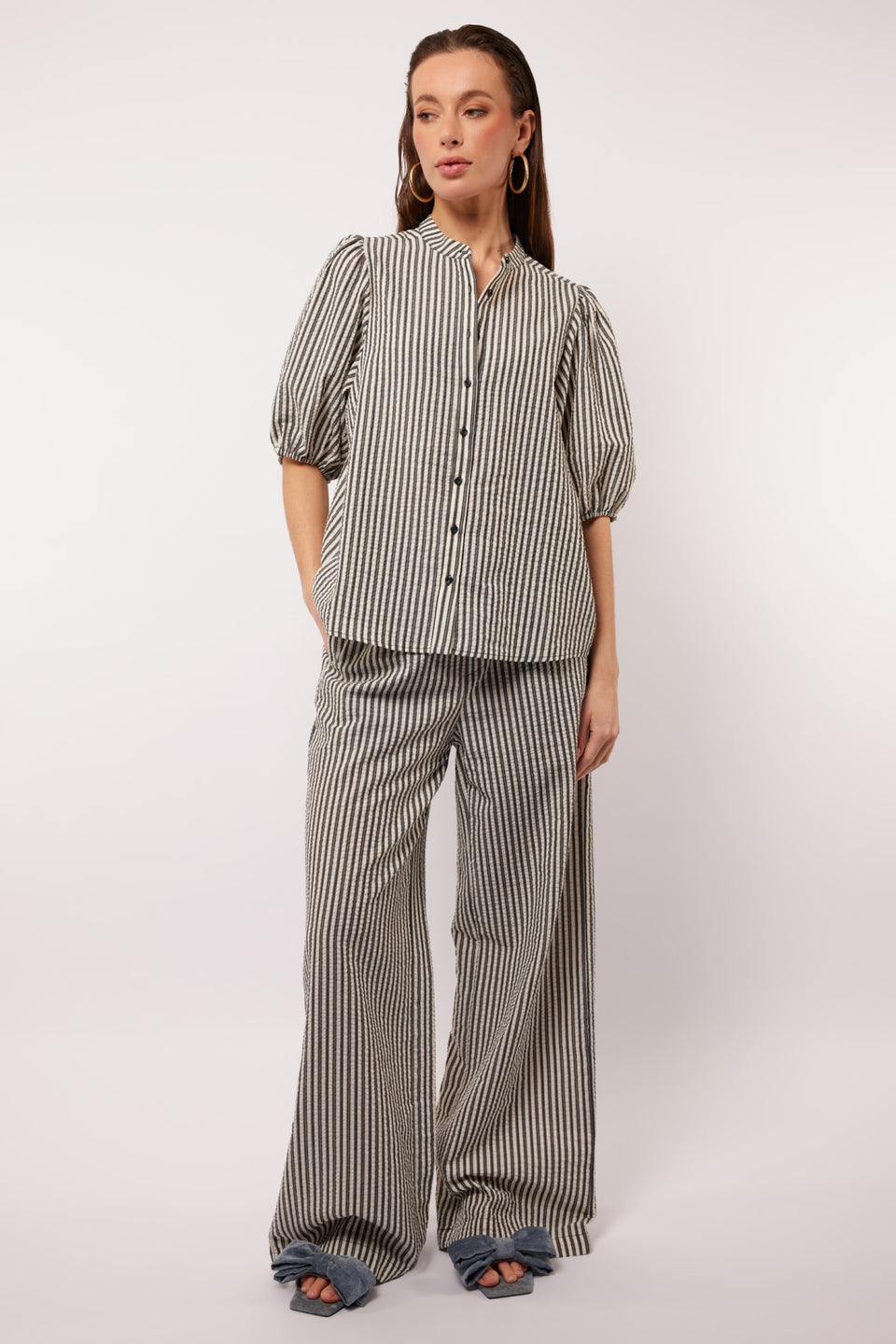 Camilla black stripe pants