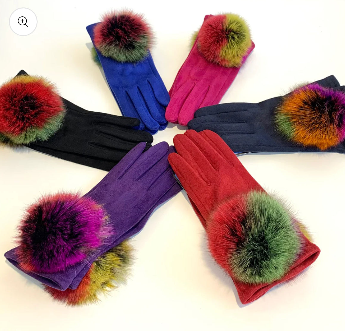 Doctor Bear fur ball glove in black