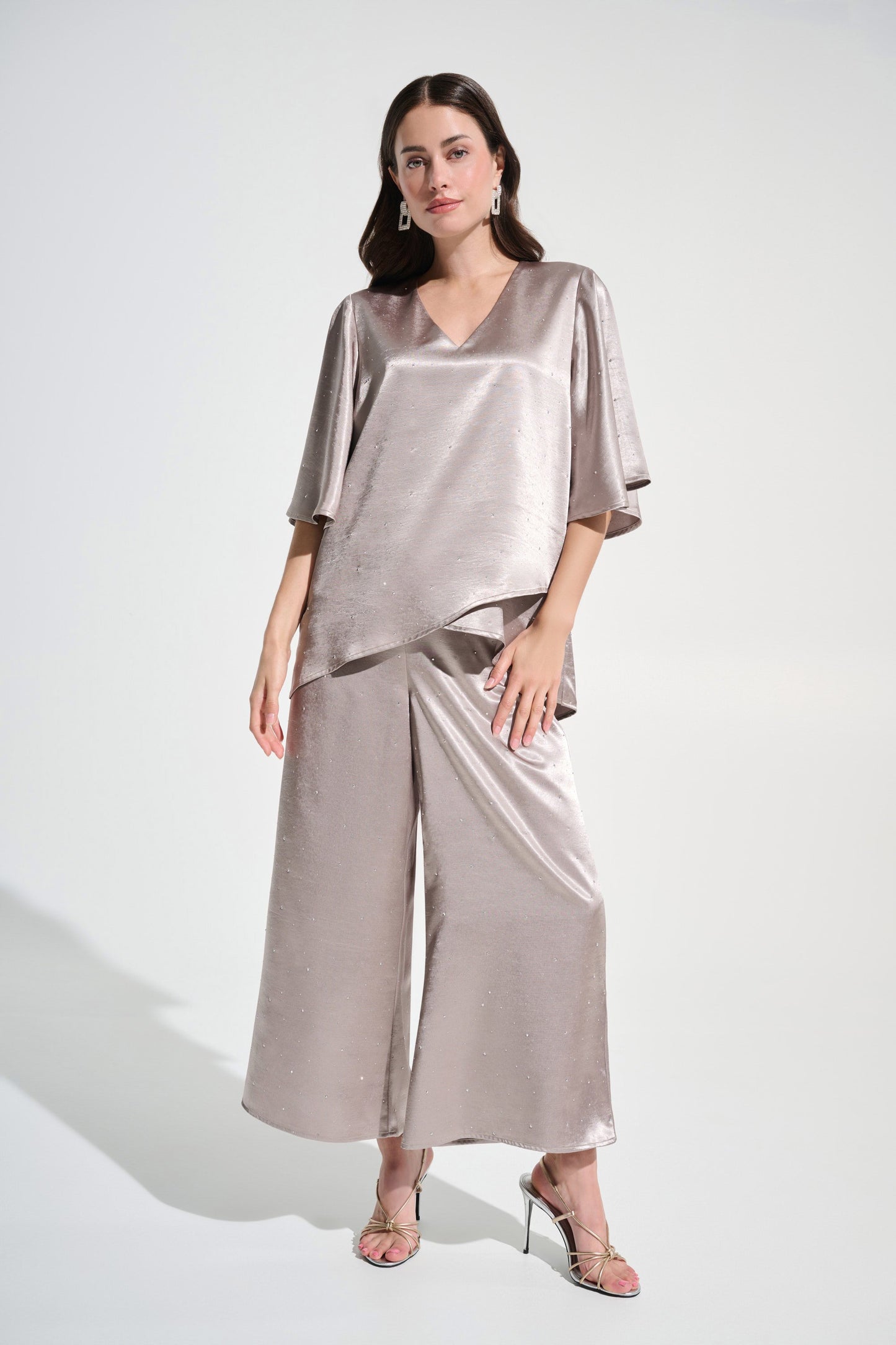 Signature | Satin Rhinestone Culotte Pants
262723