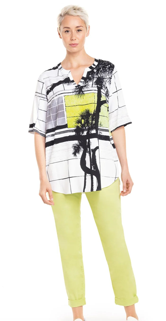 Doris Stretch Blouse – Lime Print
Product Code: 241133