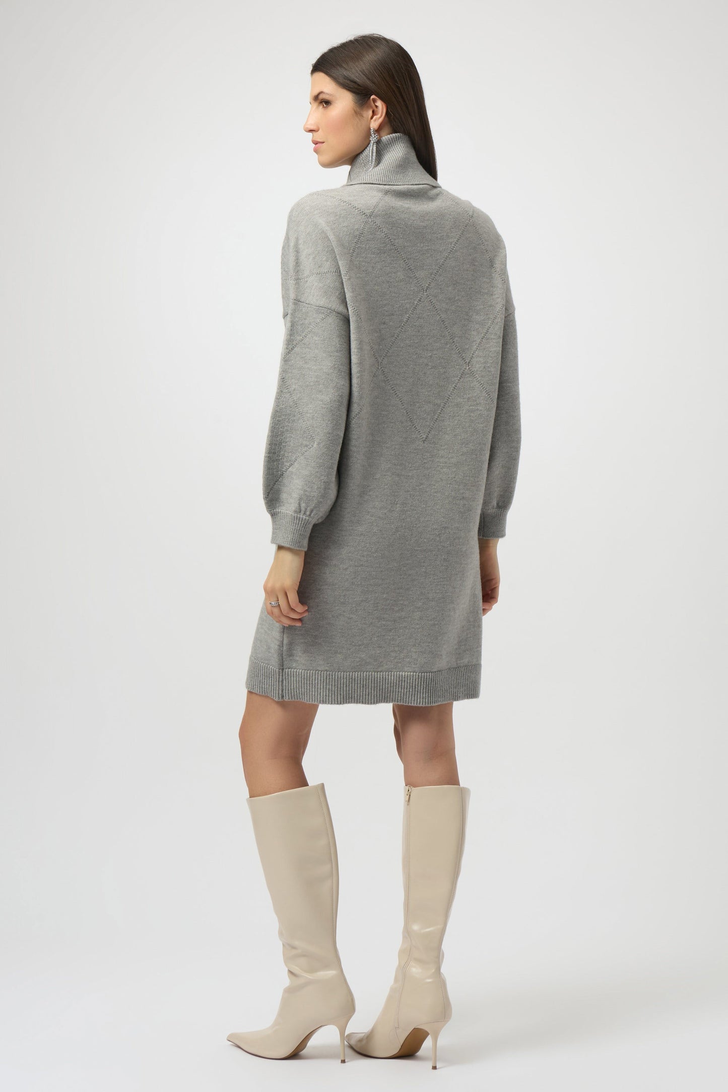 Sweater Knit Straight Dress with Sequin Detail
254931