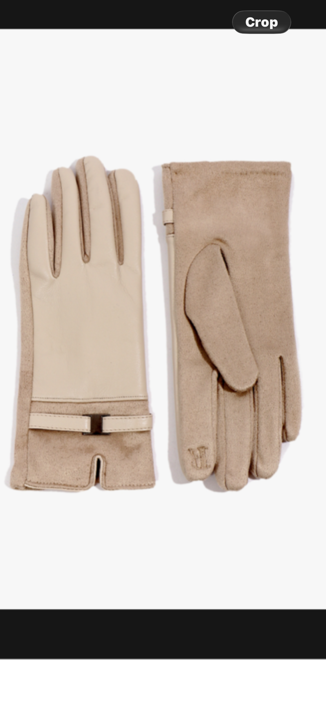 Marnie Faux Suede Gloves – Cream