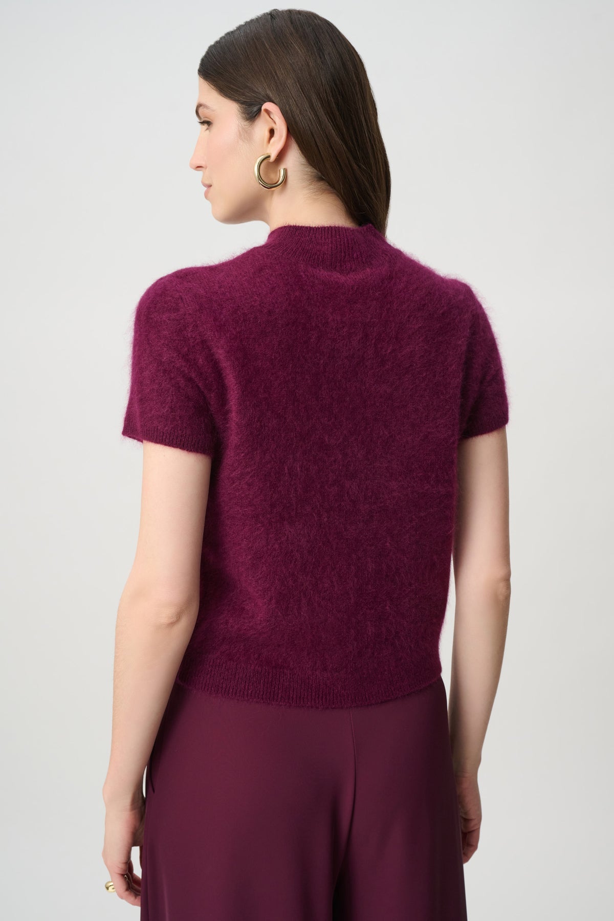 Brushed Wool Short Sleeve Sweater 264966