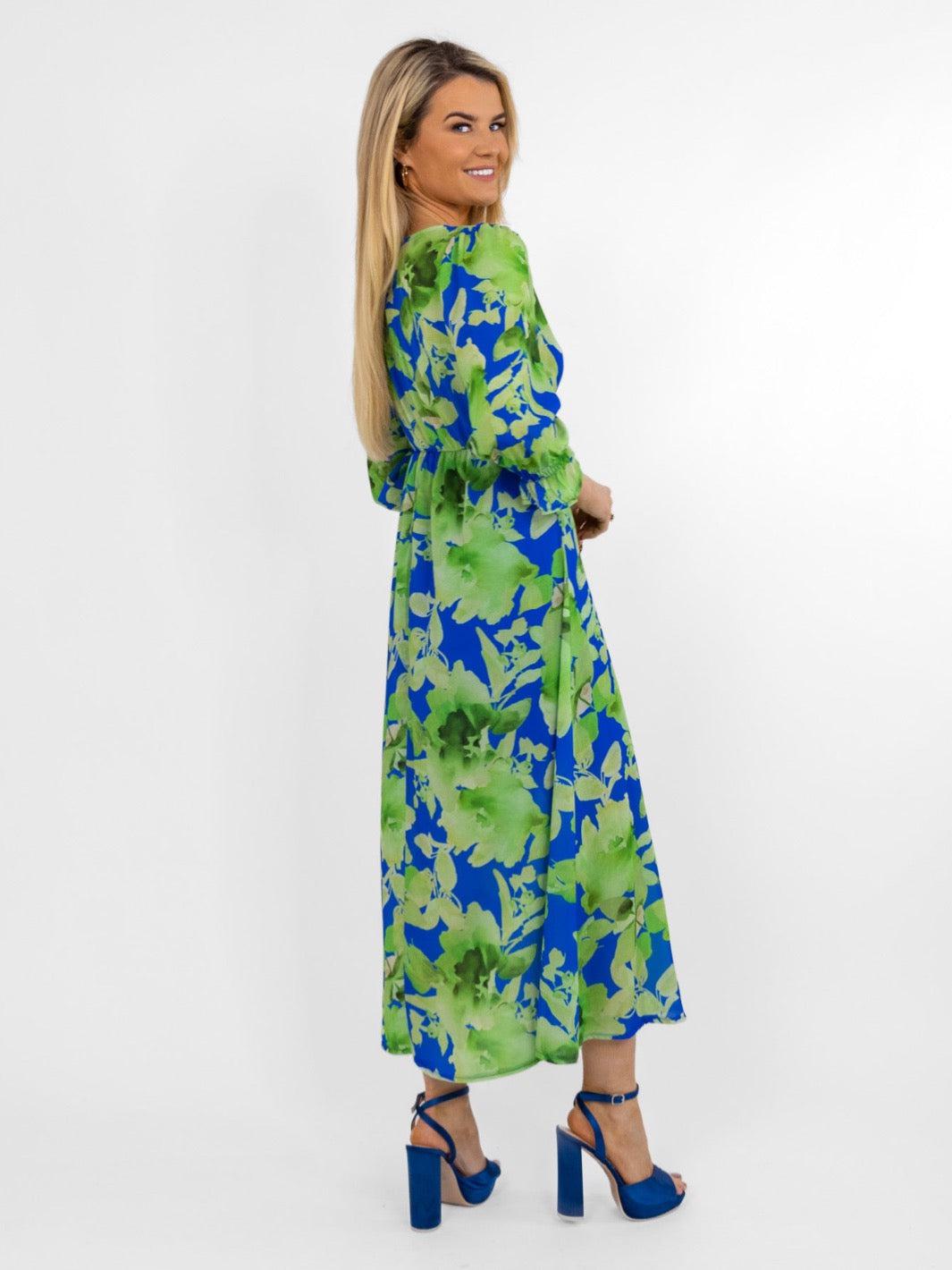 Stresa Kate and Pippa blue/green dress