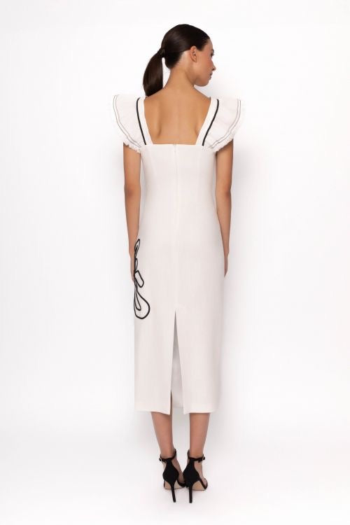 ARGGIDO 49544 White and Black midi dress