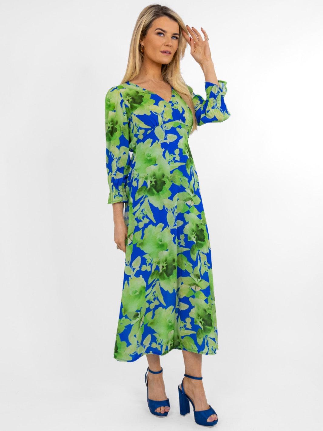 Stresa Kate and Pippa blue/green dress