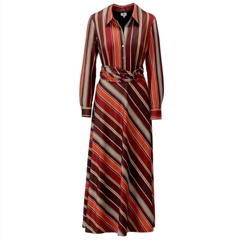K design Stripe maxi dress
