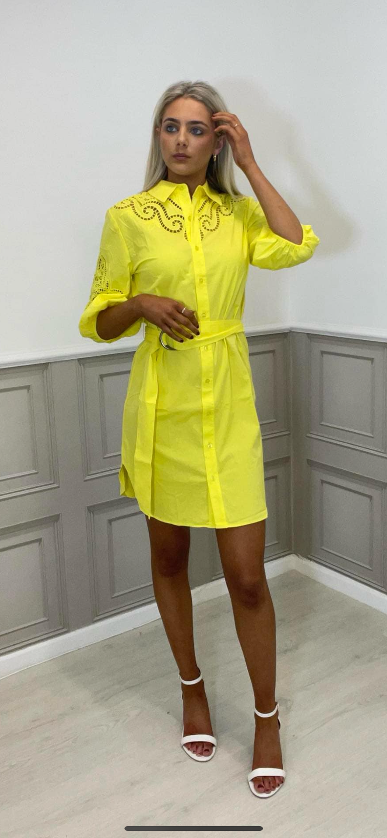 K-Design vibrant yellow dress.