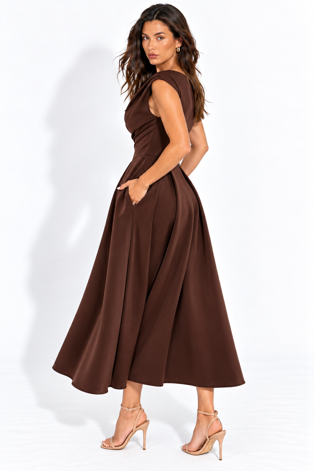 Belinda Brown Velvet Dress