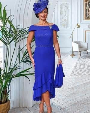 Royal blue dress with fishtail /wedding guest Gasp Boutique Royal blue dress with fishtail /wedding guest Gasp Boutique