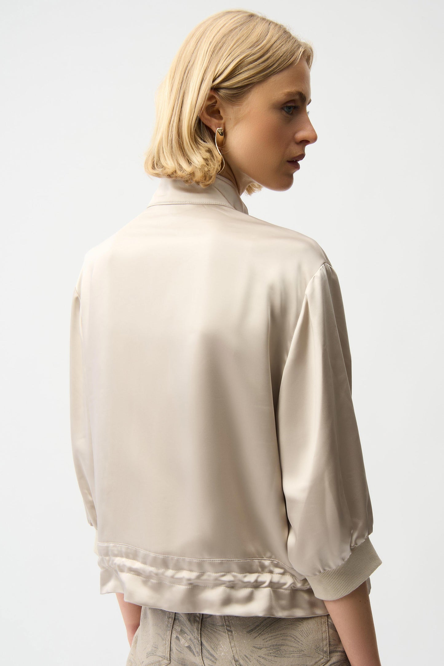 Satin Boxy Blouson Jacket With Drawstring Hem Joseph Ribkoff
261913