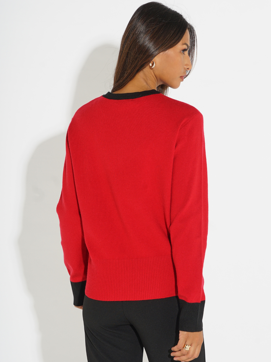 KATE & PIPPA ASPEN BOW KNIT IN RED