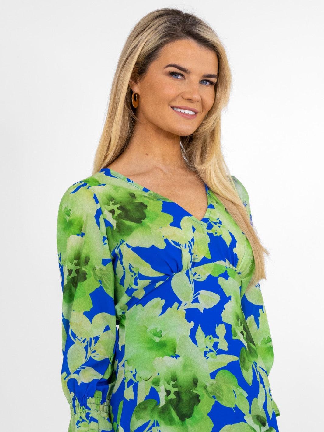 Stresa Kate and Pippa blue/green dress