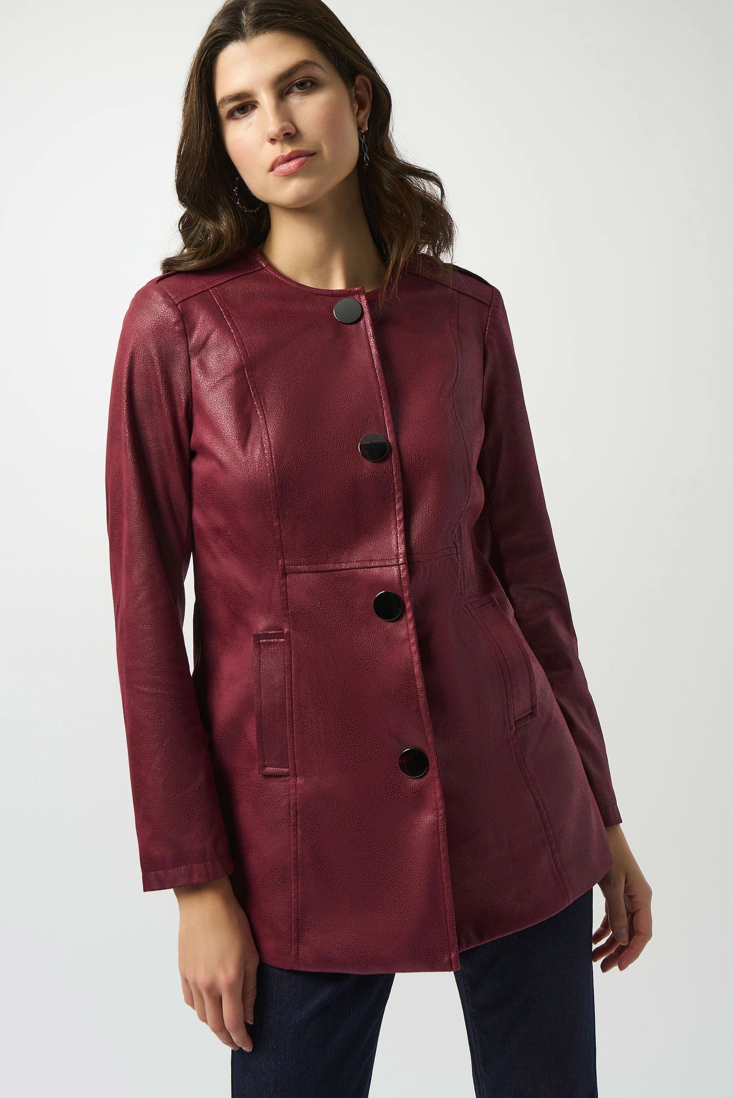 Foiled Faux Suede Fitted Jacket
253934
_