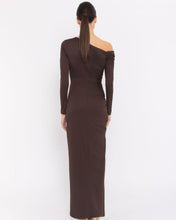 Carla Ruiz - 52028 - ASYMMETRIC DRESS in mocha