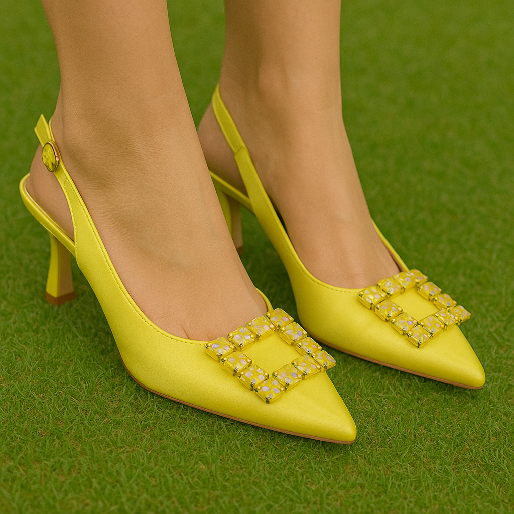 Sorento yellow slingback