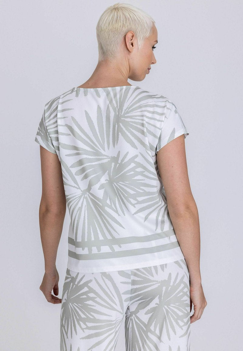 Tuzzi Print T-Shirt – Soft Sage & Ivory