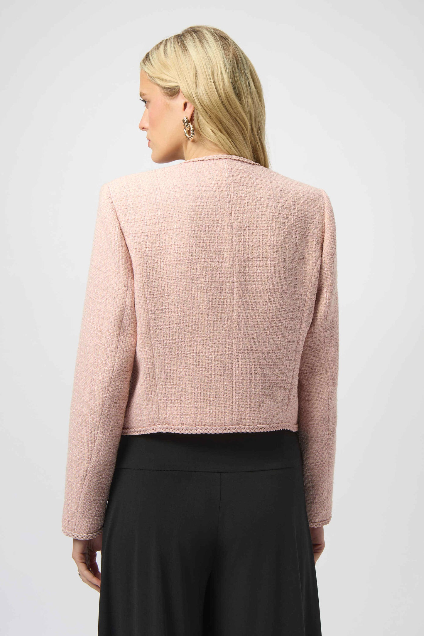 Bouclé Collarless Jacket with Buttons
254903