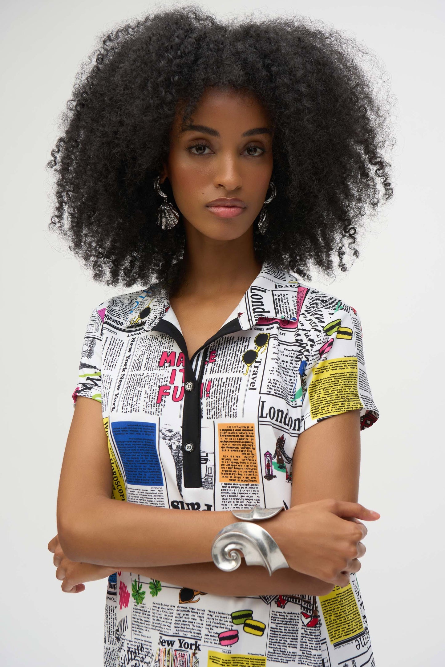 Joseph Ribkoff 252186 conversational print dress