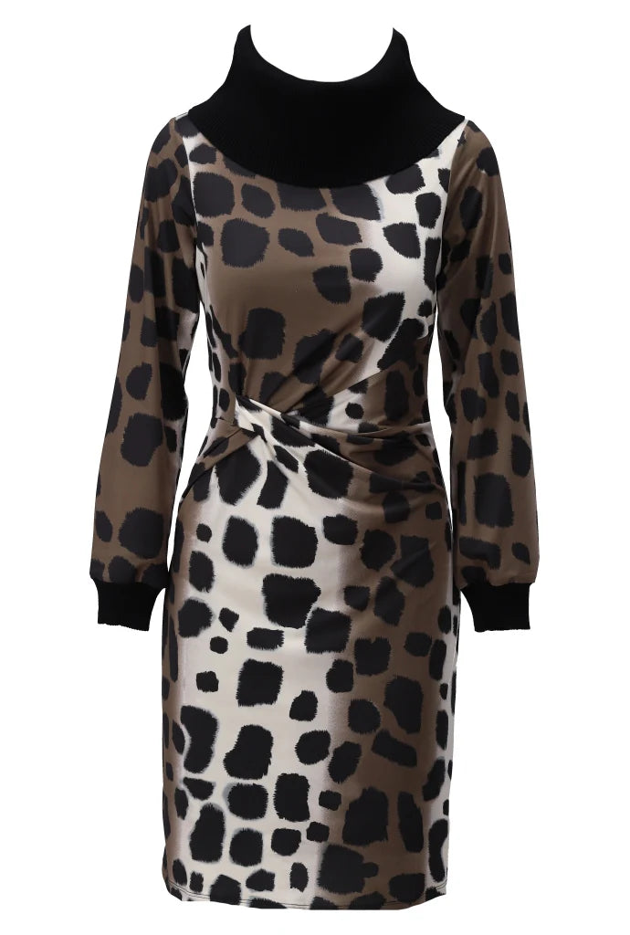 K Design short turtle neck dress