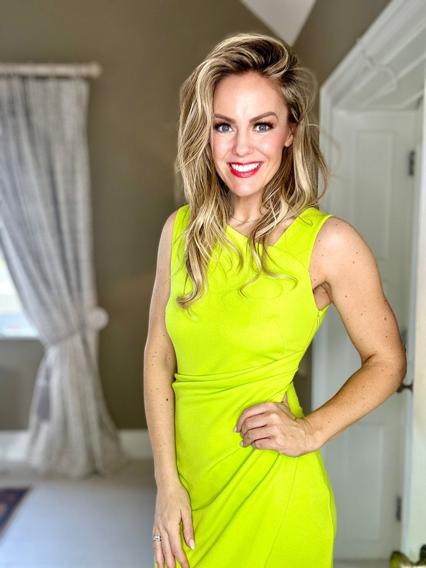 Lily lime bodycon dress 242234