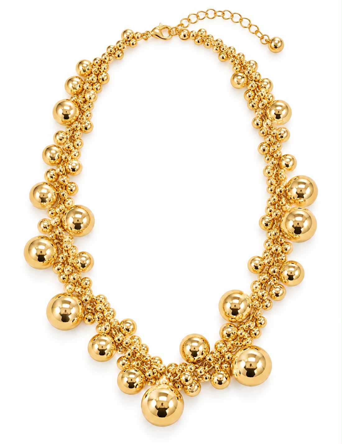 Miss crystal 268123 gold bead necklace