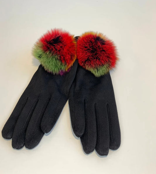 Doctor Bear fur ball glove in black