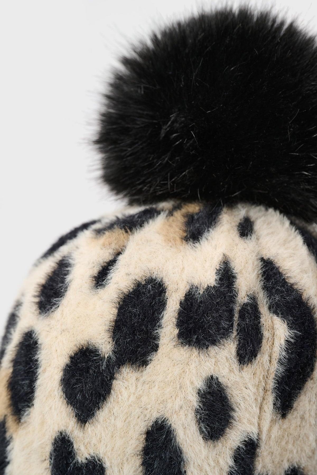 JOSEPH RIBKOFF 263984 Animal Print Pompom Hat