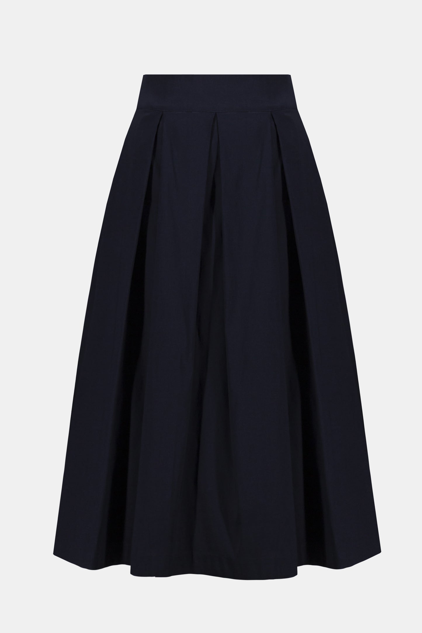 Signature | |Stretch Taffeta Flared Skirt With Box Pleats
261757