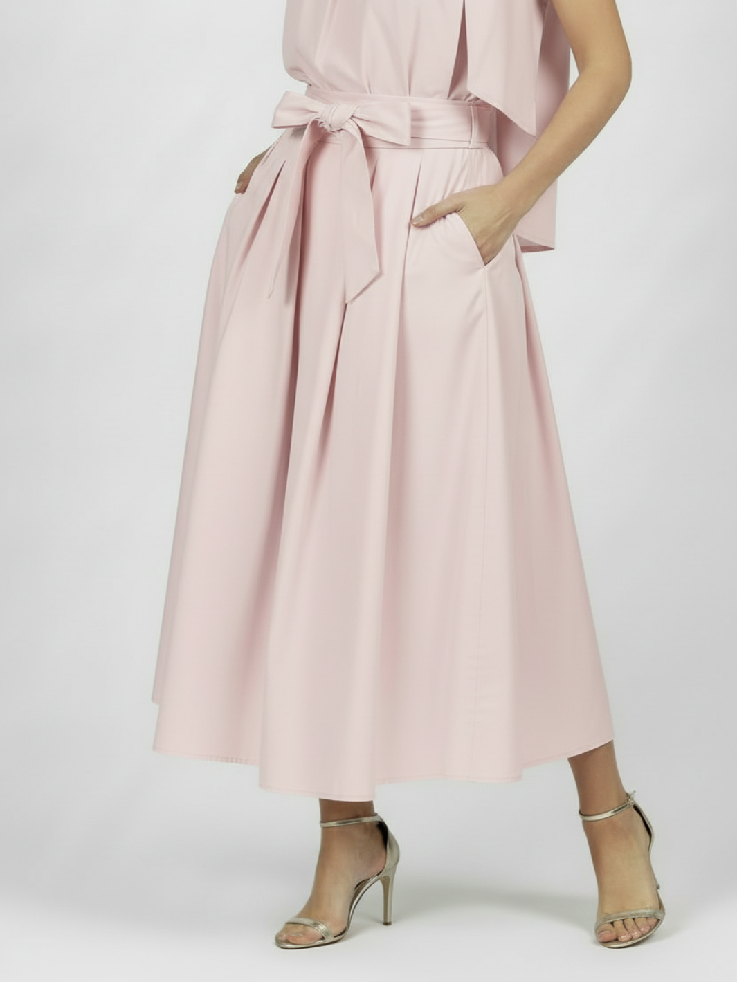 LIL JEN BLAIR COTTON SKIRT & IRIS TOP CO ORD IN PETAL PINK