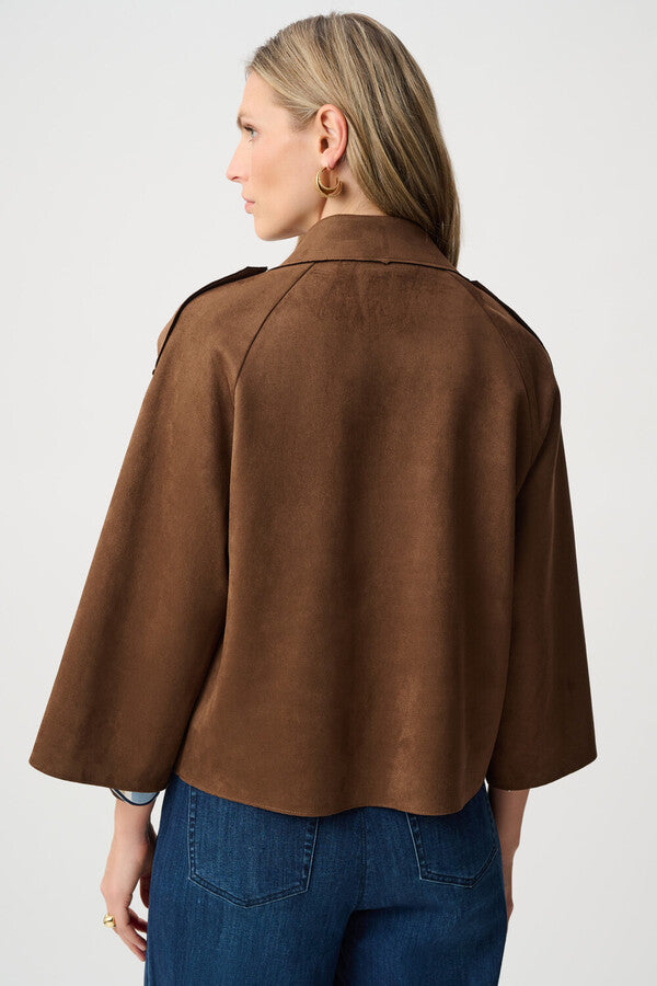 JOSEPH RIBKOFF Scuba Suede Boxy Jacket Style 263000