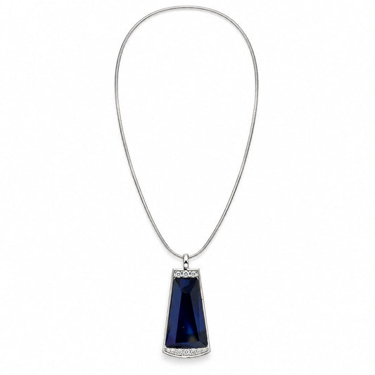 Miss crystal 26899 *Long navy blue pendant necklace