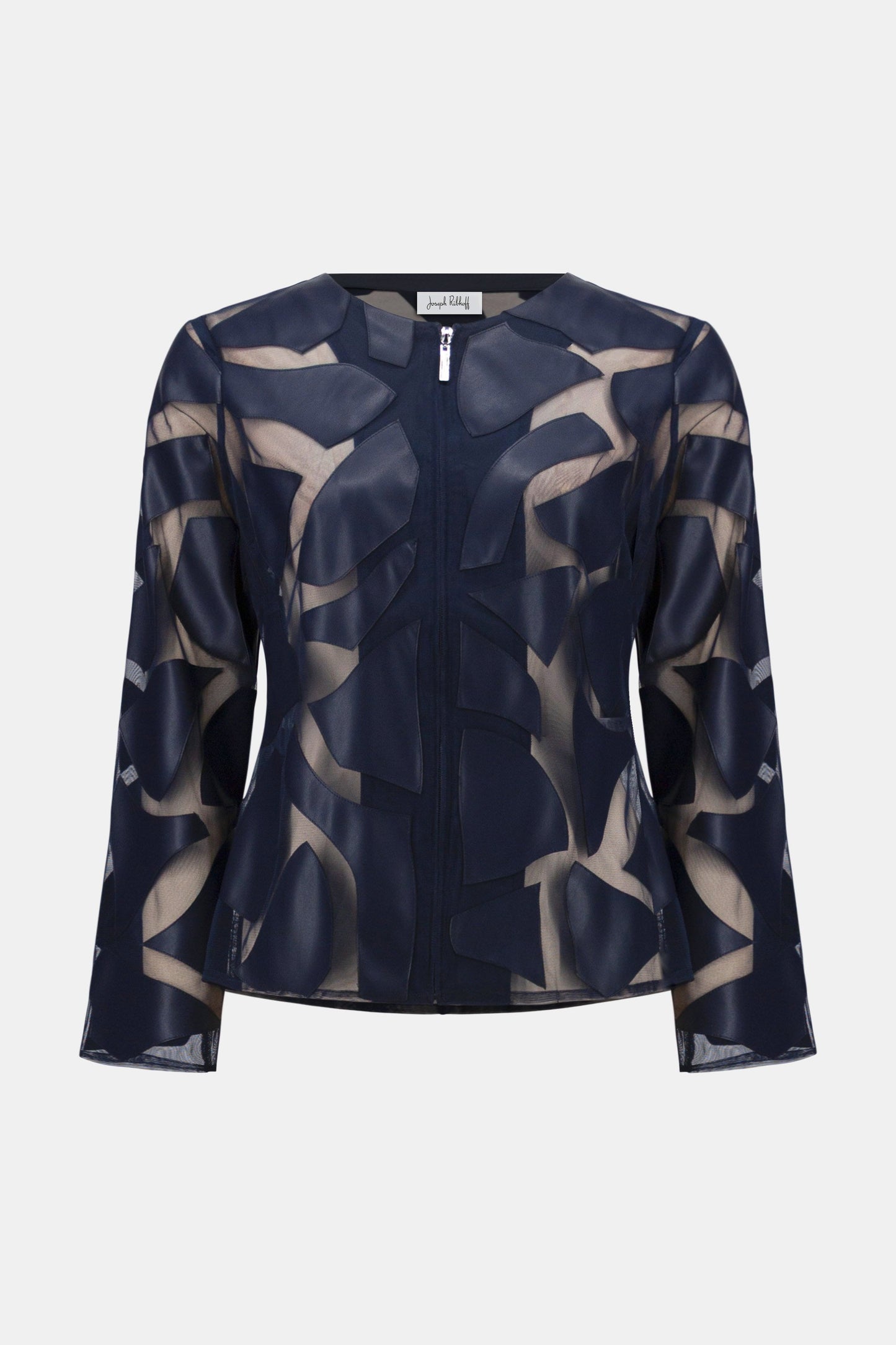 Laser Cut Leatherette Giraffe Print Fitted Jacket
261906