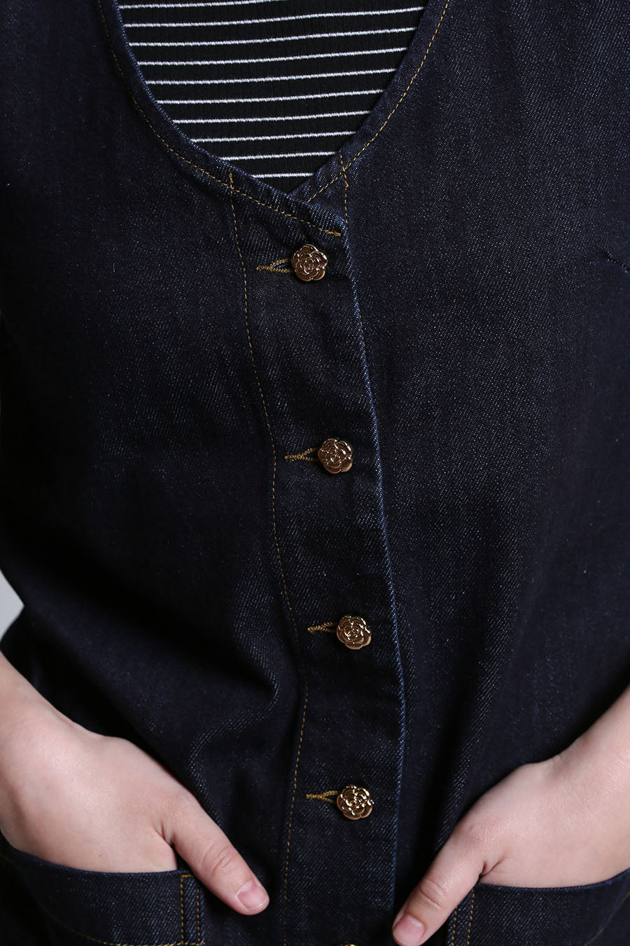 Rant and Rave Helena Denim Dress Dark Indigo