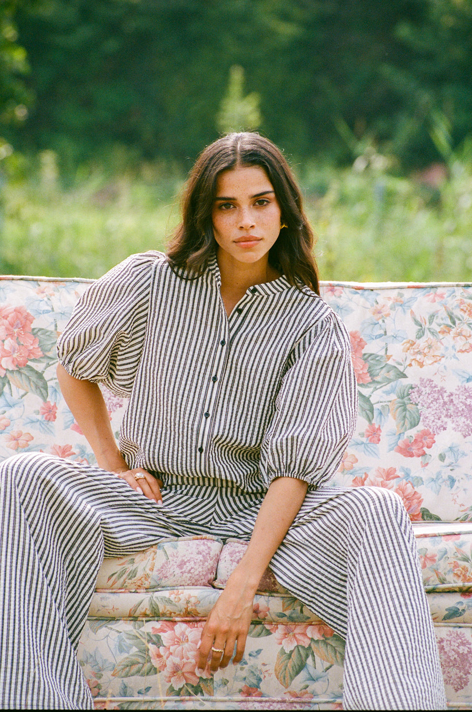 Camilla black stripe pants