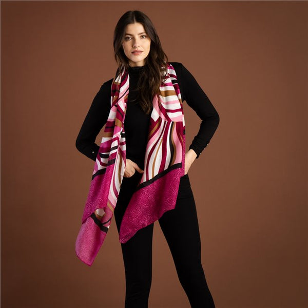 Marble burgundy scarf