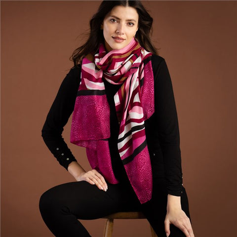 Marble burgundy scarf