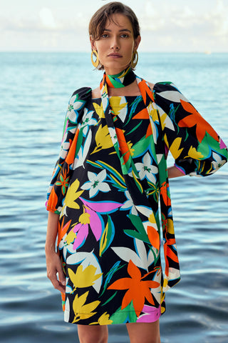 Joseph ribkoff 241251 tropical print dress