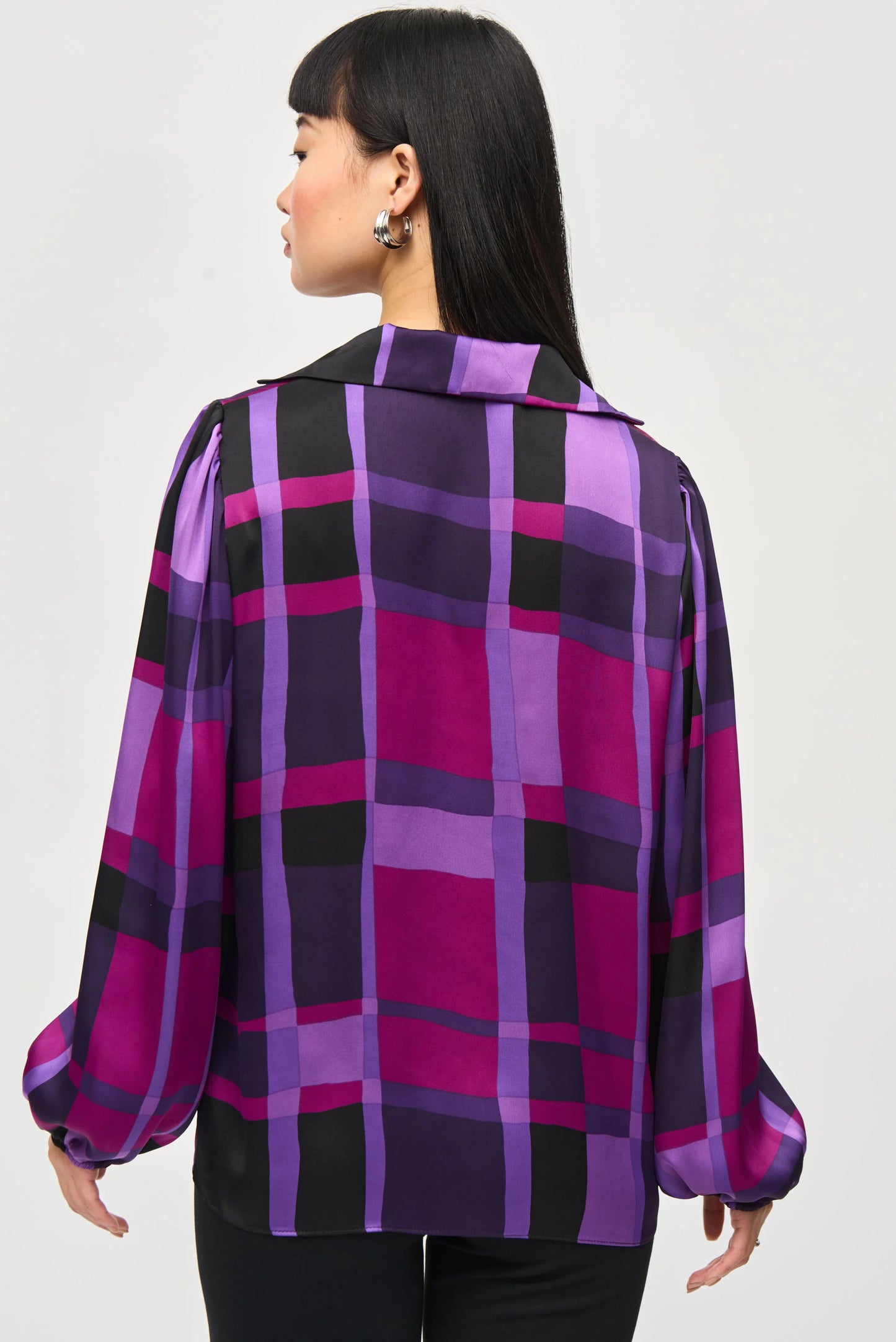 243058  Joseph ribkoff purple mix blouses