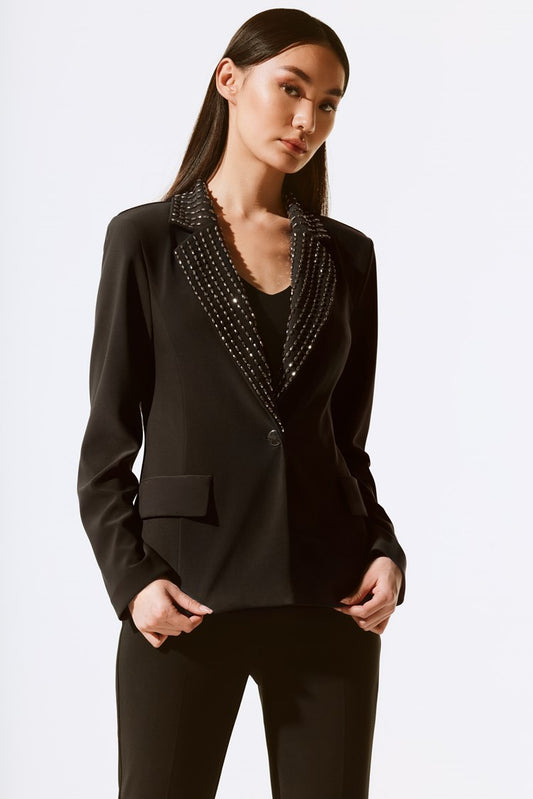 243731 Joseph ribkoff fitted  embellished blazer