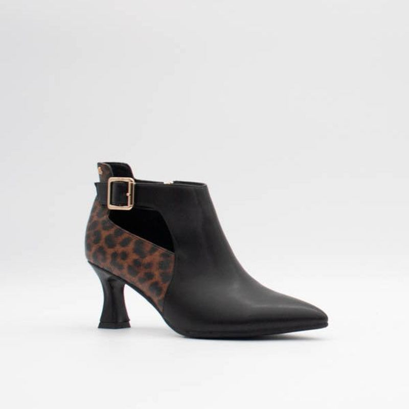 Una Healy Subway Vinyl Wild Leopard Print Ankle Boots