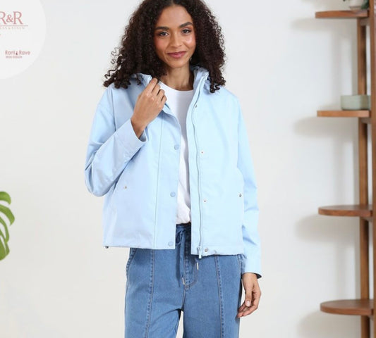 Relax & Renew – Emma Sky Blue Jacket