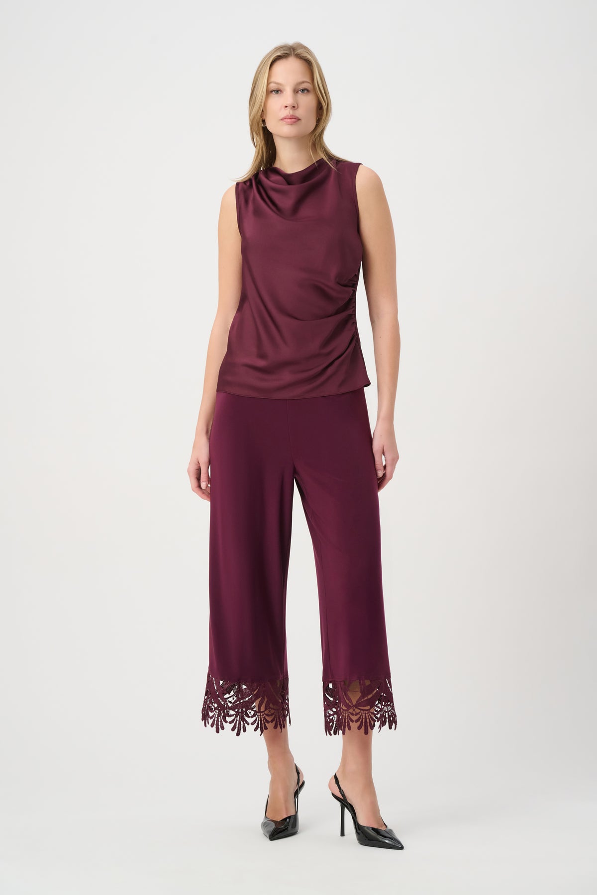 Lace Hem Culotte Pants
262095W26